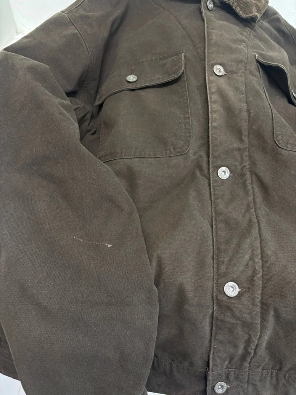 Woolrich Barn Jacket men’s XXL Sherpa Lined Canvas Chore Coat Brown Workwear